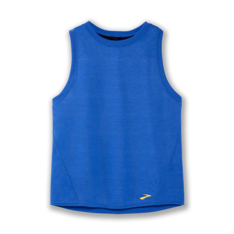 Brooks Womens Distance Running Tank Top - Blue Bolt (106872-CEU)